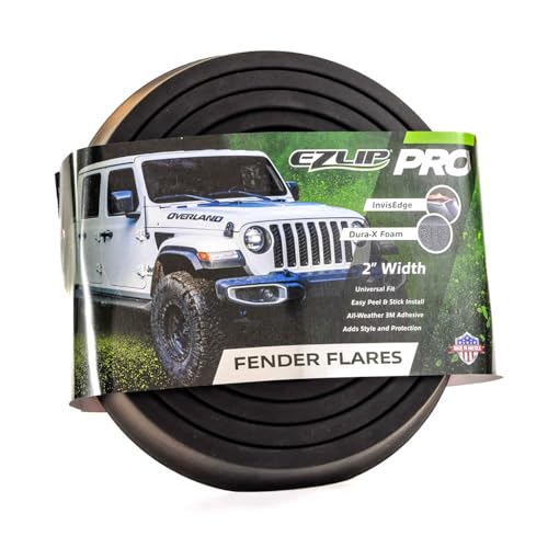EZ Flares XL - Fender Flares PRO Original EZ Lip Offroad Universal Flexible Foam Rubber 2-Inch Fender Extension