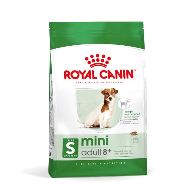 Royal Canin Mini Adult 8+ | 3er Pack | 3 x 800 g | Alleinfuttermittel für kleine Hunde (bis 10 kg) | Ab dem 8. Lebensjahr | Kann zur Unterstützung der Vitalität beitragen