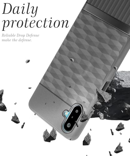 Image of WOW IMAGINE Back Cover for Samsung Galaxy M06 5G | Galaxy F06 5G with Hexa Cube Design | Ultra Slim Soft Rubberised Case | Inner Velvet Fabric | Matte Silicone Mobile Case | Camera Protection - Grey