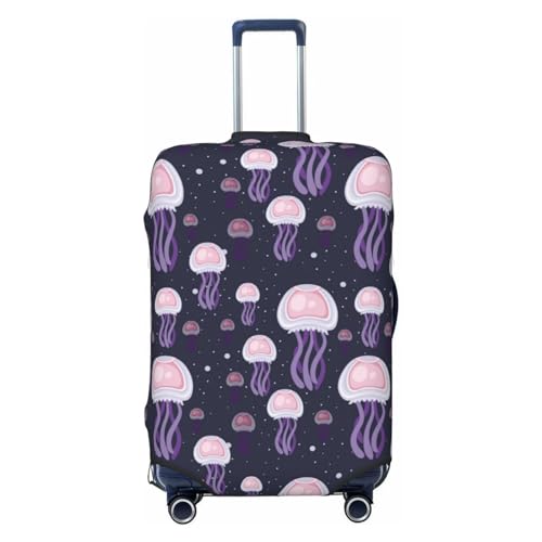 Luggage Cover Protector Suitcase Cover - Pink Purple Jellyfish Soft Fashion Uitcase Cover for Luggage