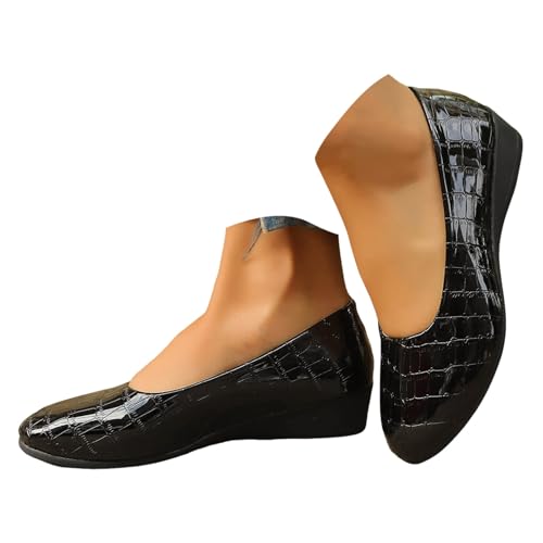 Chaussures Femme Ete Orthopédique Sport Ballerines Petit Talon Souples Securite Chaussures Plates pour Elegante Été Mariage Ballerine Confortable Pied Large...