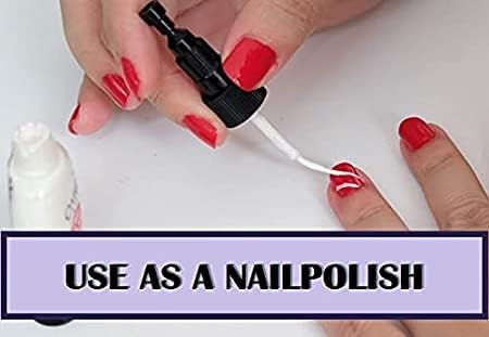 Image of Nail Art Design Dotting Painting Drawing UV Polish Brush Pen Tools Set Kit Nail Art Pack Of 2 (White Black)