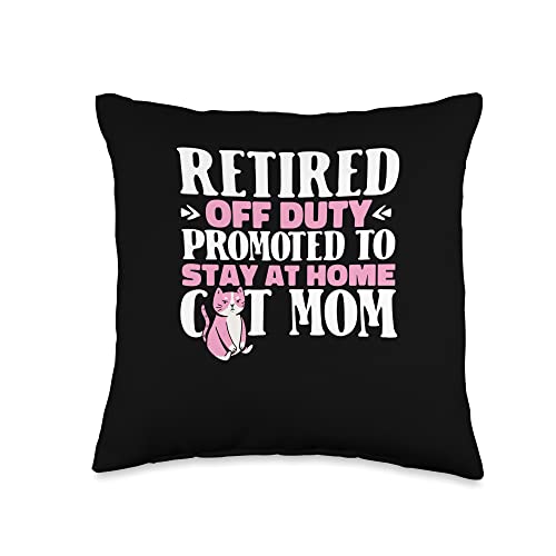 Retired Cat - Pensioner Retire Retirement Throw Pillow