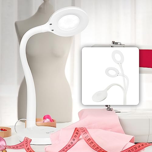 OttLite Soft Touch Flex LED Lamp (White) - LED Desk Lamp with Dimmable Brightness Settings & Touch-Sensitive Controls - Energy-Efficient Natural Daylight LEDs for Home Office, Desk, & Dorms OttLite Soft Touch Flex LED Lamp (White) - LED Desk Lamp with Dimmable Brightness Settings & Touch-Sensitive Controls - Energy-Efficient Natural Daylight LEDs for Home Office, Desk, & Dorms