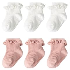 6 Pairs: White + Pink