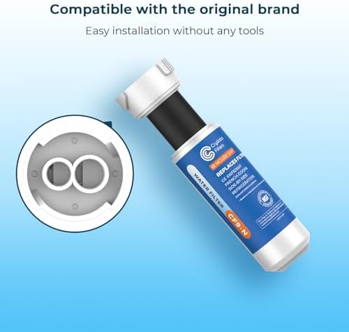 Crystala Filters Water Filter Compatible with XWFE (Built-in CHIP), Replacement for GE XWFE, XWF Refrigerator Water Filter Pack of 1 — view 3