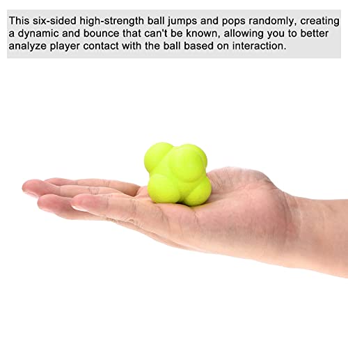 Patikil Bounce Reaction Balls, Coordination Ball Agility & Speed Reflex Training Game Sports Ball Tpr High Difficulty For Baseball Soccer Softball Basketball, Yellow #TOP3