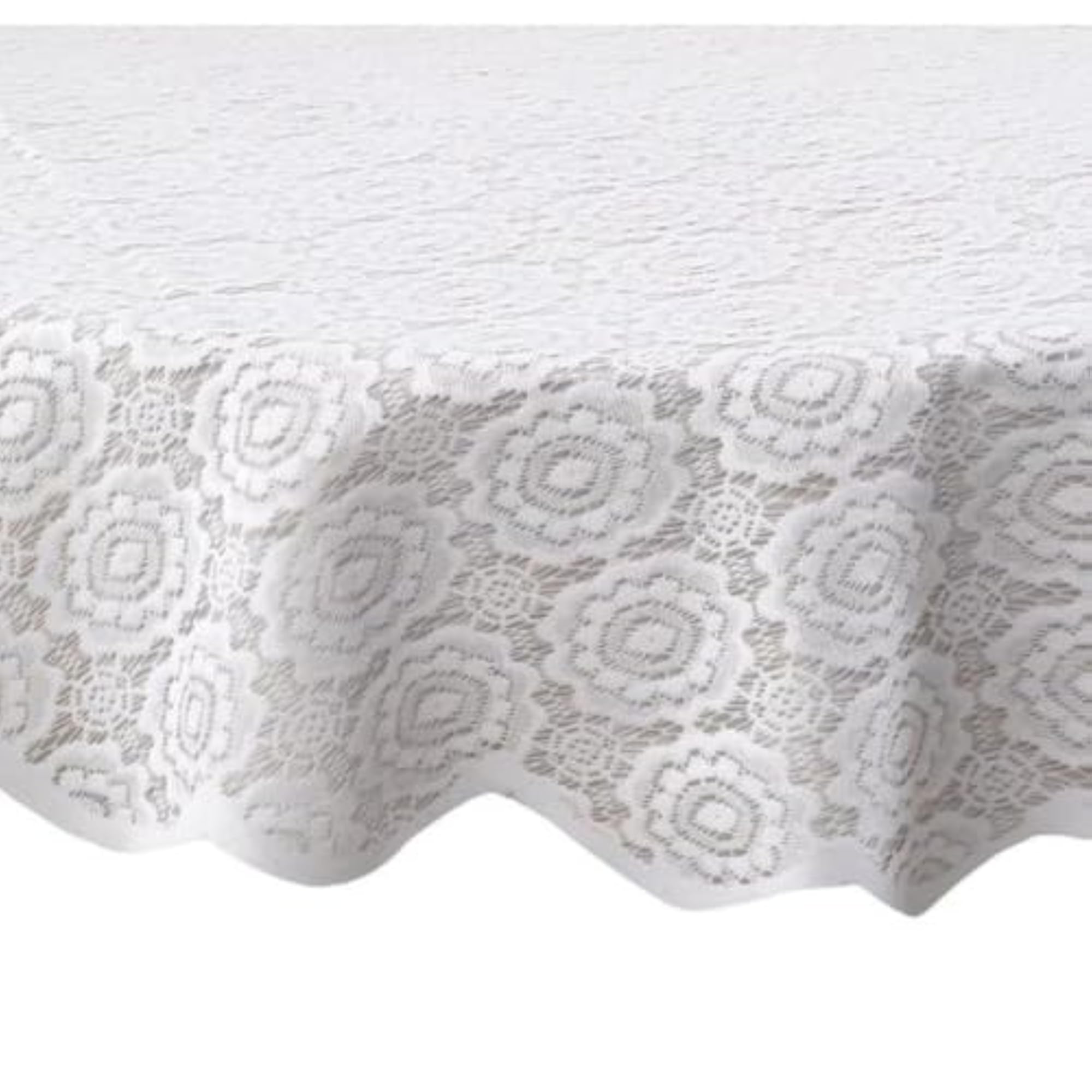 Cotton Round Tablecloth Embroidery, 152 cm
