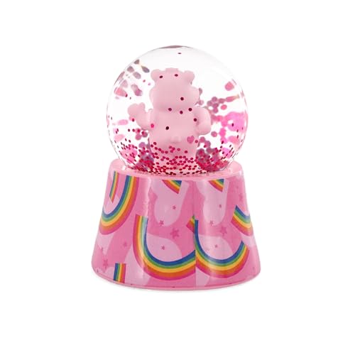 Silver Buffalo Care Bears Mini Light Up Snow Globe│Cheer Bear│3.8 Inches Tall, 45mm (Small)