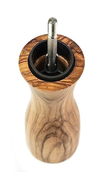 Peugeot - Fidji Manual Pepper Mill - Adjustable Grinder - Olive Wood and Stainless Steel, Natural, 6 Inch