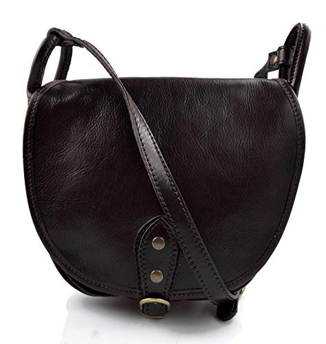 Sacoche besace bandoulière marron foncé pour femme, grand sac d'épaule