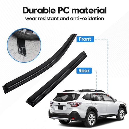 Image of Outback Rain Guards - Window Visors for Subaru Outback Premium Limited Touring 2020-2025, Out-Channel Side Window Rain Guards for Outback Accessories, 4PCS, Black, Car Accessories