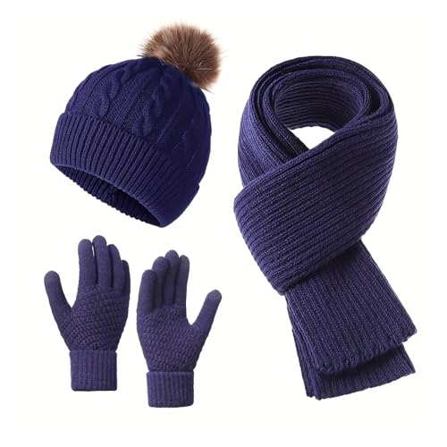 Ensemble d'hiver chaud anti-froid 3 pièces bonnet écharpe gants pour ne plus frissonner dehors