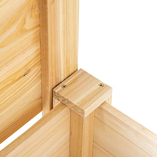 Outsunny Raised Garden Bed Set Of 3, Wooden Elevated Planter Box With Legs And Bed Liner, Diy Shape, For Backyard And Patio To Grow Vegetables, Herbs, And Flowers, Natural #TOP7