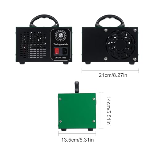 Mulcort Ozongenerator 45.000 mg/h Industrie-/Heim-O3-Luftreiniger-Desodorierungsmittel für Flächen von 2500 Quadratfuß Hochleistungs-Ozonmaschine Luftionisierer Geruchsreinigung für Räume Rauch