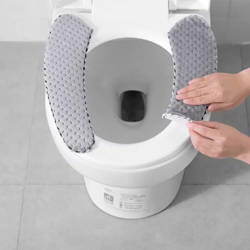 Waschbare Toilet Seat Cover, WC Sitzbezüge Toilettensitzabdeckung, Elektrostatische Absorption Warmes Plüsch WC Sitzkissen