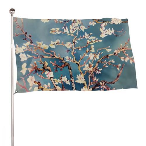 Drapeaux d'extérieur haut de gamme aux fleurs blanches