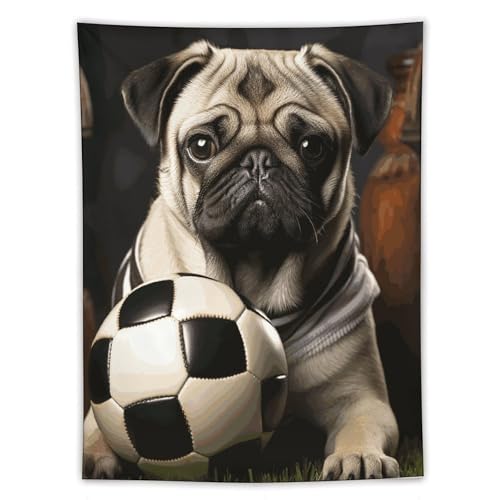 Tapisserie murale carlin et foot idée cadeau originale ado