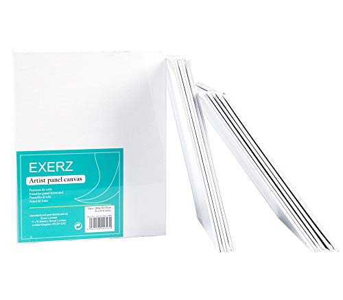 Exerz Canvas Panels 20x25cm,12pcs Blank Artist Canvas Boards,100% Cotton, 280gsm, 0.3cm Thickness, Triple Primed, Acid-Free, Medium Grain - Image 6