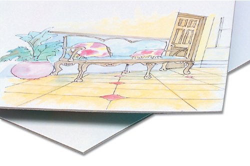 Crescent 99 Press Illustration Board, blanco, 10 pulgadas de ancho x 15 pulgadas de largo (paquete de 15)