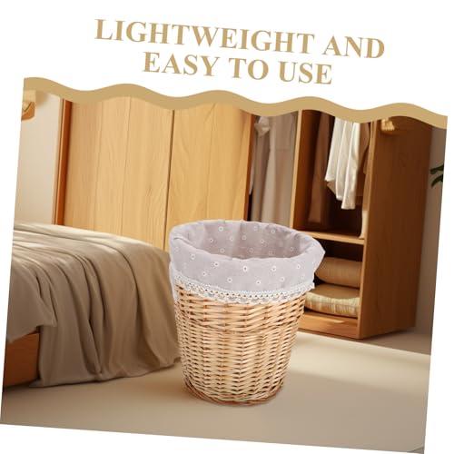 Panier à linge rotin tissé main d'exception, coffre de rangement de qualité durable - 3
