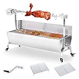 HOMIER Edelstahl Rotisserie Spanferkelgrill Lammgrill...