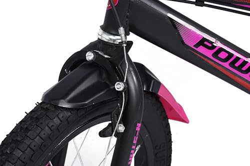 Image of NORMAN JR, Designed in Scandinavia EU Kids Bike Bicycle for Toddlers and Kids 16 Inch Fully Adjustable with Back Seat & Support for Boys and Girls Cycle for 5 to 8 Years, Pink