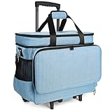 Lorzon Sewing Machine Case with Wheels, Rolling...