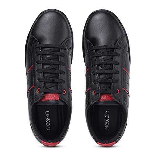 Image of eeken Black /Red Lifestyle Lightweight Casual Shoes for Men (by Paragon,Size-6)