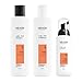 Nioxin Scalp + Hair Thickening System 4 Kit - Hair Treatment System for Coloured Or Dry Damaged Hair with Progressed Thinning - Shampoo, Conditioner & Scalp Treatment (150+150+40ml)
