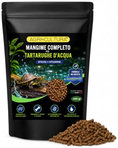AGRI-CULTURA® | Alimento completo para tortugas de agua 400 g | Pellets Sticks con vitaminas | Alimento completo para tortugas acuáticas de agua dulce | Alta Digeribilidad.