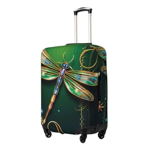 Jewel Dragonfly Print Luggage Suitcase Covers Elastic Washable Luggage Protector Luggage Covers For Suitcase2