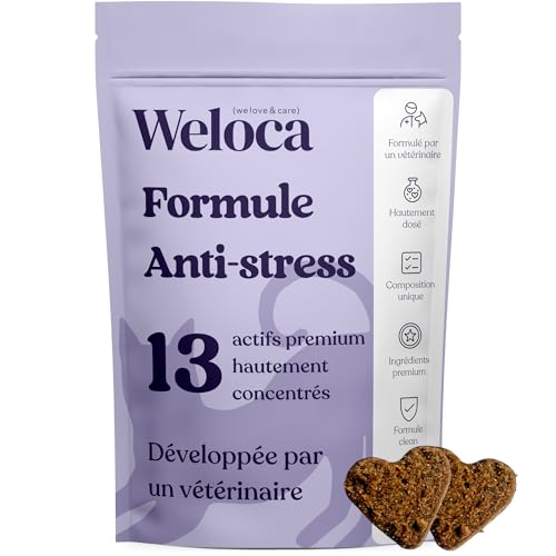 Anti-stress Chat – Anti marquage Urinaire, Anti griffade – Apaisant contre les problèmes comportementaux du chat ou changements (déménagement) – 120 bouchées naturelles très appétentes – Calmant chat