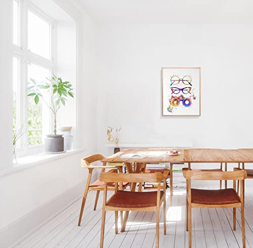 Dignovel Studios 8X10 Unframed Eyeglasses Watercolor Art Print Optometrist Optometry Optician Poster Eye Doctor Eye Wear Medical Art Ophthalmology Wall Art Eye Clinic Décor Dn749 #TOP3