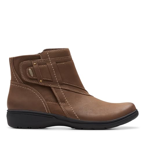 Clarks Clarks Collection Women's Carleigh Style Ankle Boot, Mushroom Nubuck, 6.5 Medium US
