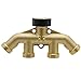 ATDAWN 4 Way Brass Hose Splitter, 3/4