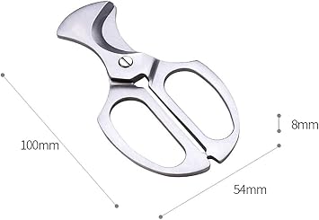 Double Edge Cigar Krupp Stainless Steel Cigar Scissors Portable Multi-Function Cigar Sharp and Smooth