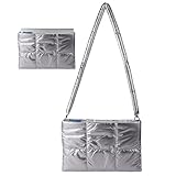 Lyreh Laptop Tasche, 41x28cm Wärmeisolierende Notebook Tasche mit Schultergurt Stoßfeste Computer-Schutzhülle für 15-16 Zoll Computer zur Vermeidung von Überhitzung und Unterkühlung (Silber)