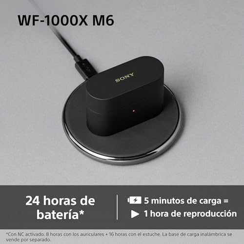 Sony WF-1000XM6 Flagship Wireless Noise Cancelling Earbuds, Bluetooth, In-ear Headphones, Signature Hi-Res Sound, Clear Calls, 10 band EQ, 24 Hr Battery NC On, IPX4, iOS & Android - Black - 9