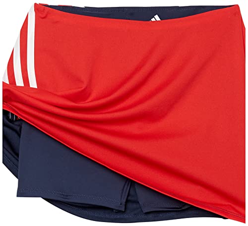 Adidas Girls' 3 Stripe Skort, Vivid Red, Medium (10/12) #TOP6