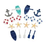 Construction robuste : fabriquées en résine solide, ces figurines nautiques miniatures sont conçues pour durer et conserver leur beauté. décorations pour une fête sur le thème de la plage, mini-bateau