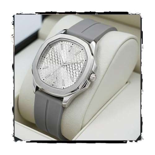 Image of styledose Minimalist dial Softest Adjustable Silicon Belt Quartz Analog Date Display Wrist Watch for Men