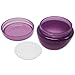 Beauticom 12 Pieces 50G/50ML Purple Color Frosted Container Jars with Inner Liner for Lotion, Toners, Lip Balms, Makeup Samples - BPA Free
