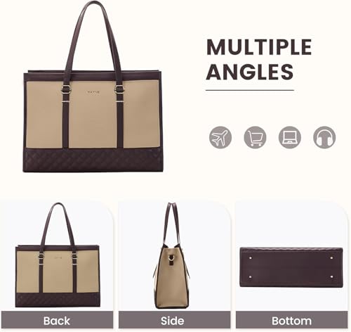 Image of Crewer Bayne Large Size Tote Bag for Woman | Laptop Bags for Women Office Use | Handbag for Women Big Size | Elegant Office Bag for Woman | Tote Bags | 13 Inch Laptops