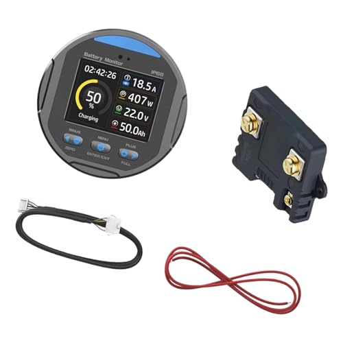 Voltmètre numérique de batterie étanche 350A avec ampèremètre et moniteur de courant pour moto