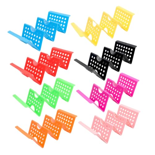 Ciieeo 8pcs Taco Holder W Shaped Stand Set Plastic Tortilla Organizer for Pancakes Tacos Party Serving Easy to Clean Dishwasher Safe Kitchen Accessory