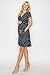 My Bump Women's Print Wrap Maternity Short Sleeve Dress for Breastfeeding (Made in USA) (SKAL Navy, LG)