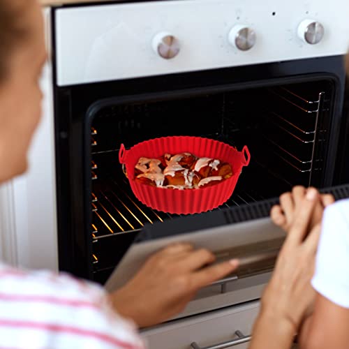 CALLARON 3 Pçs Air Fryer Panela de Silicone Airfryer Cesta Inserção Forro Assadeira Assadeira Panela
