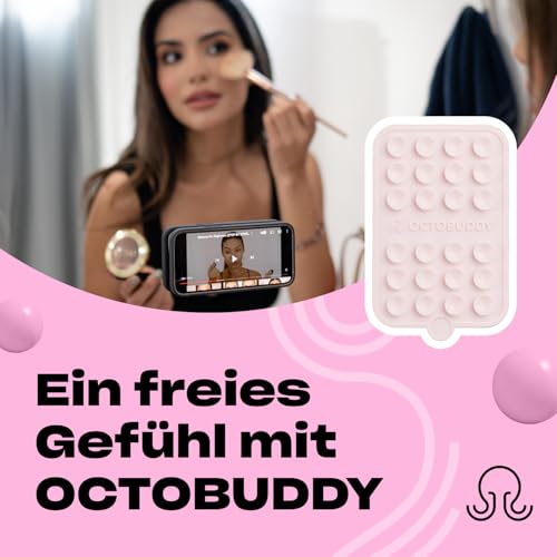 OCTOBUDDY Doble || Funda de Silicona con Ventosa de Teléfono Soporte Adhesivo || Compatible con iPhone y Android, Soporte de Accesorios Móviles Manos Libres Antideslizante para Selfies y Videos (Doble - imagen 3