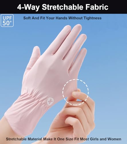 SUJAYU Luvas De Proteção Uv Ultrafinas De Dedo Inteiro, Luvas De Direção Femininas, Luvas Uv Respirá